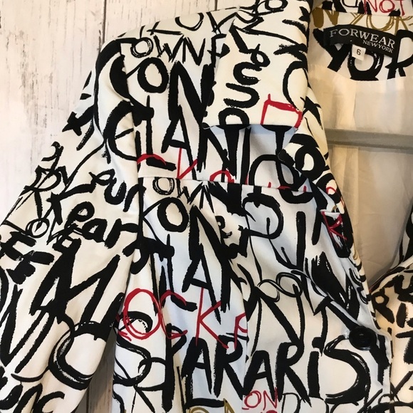 FORWEAR NEW YORK GRAFFITI Print Jacket Blazer - Picture 6 of 14